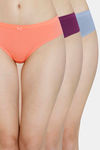 Amante Medium Rise Full Coverage Bikini Panty (Pack of 3) - Multicolor — thumbnail 1